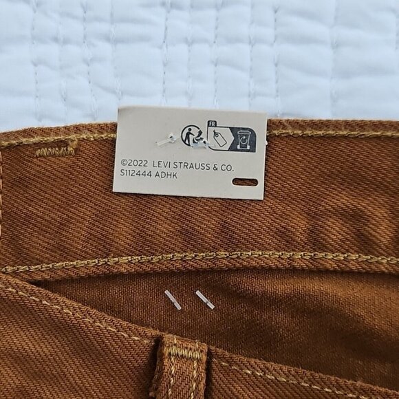 Levi's 501 Original Jeans Men's 40x29 Stretch Rust Brown Button Fly NWT Classic - Picture 15 of 16